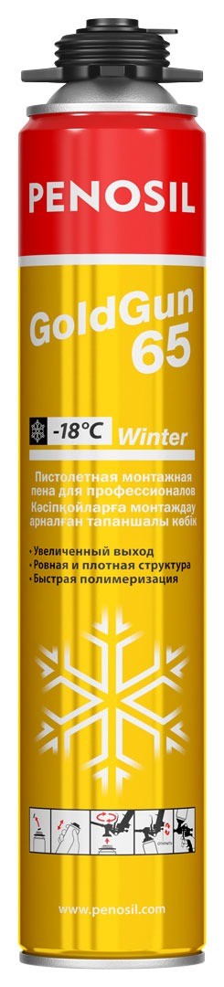 Профессиональная монтажная зимняя пена PENOSIL GoldGun Winter 65 875 мл A1181 - фото