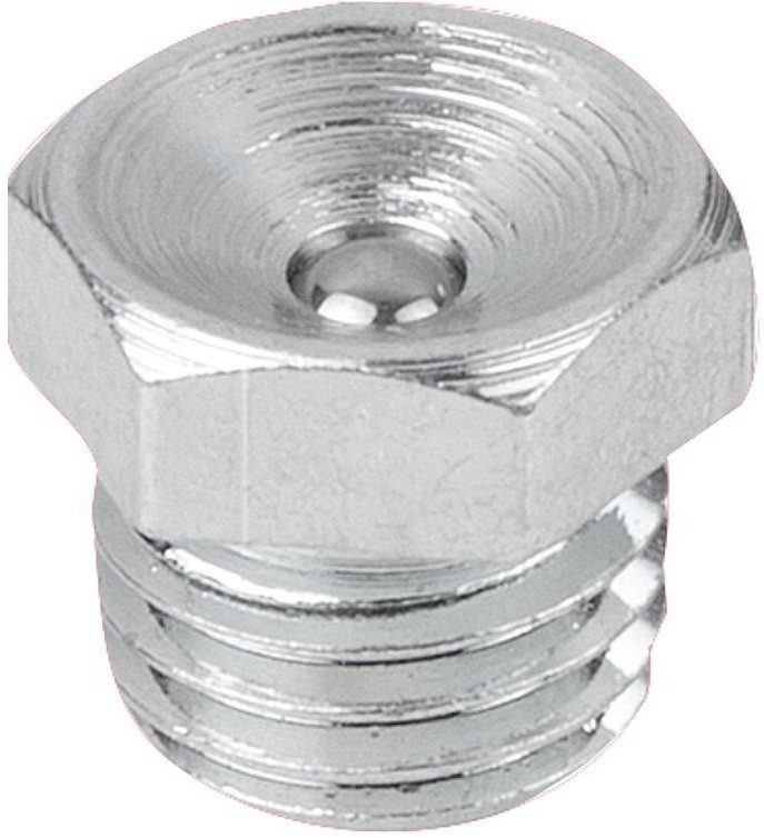 Пресс-масленка прямая шестигранная М6х1 DIN 3405 form A, оцинкованная сталь - фото