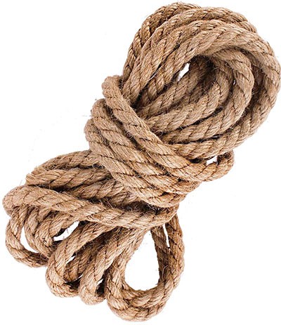 Веревка джутовая трехпрядная - фото