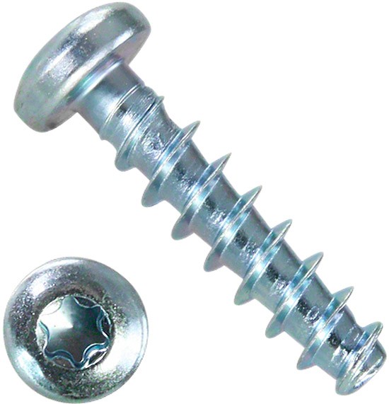 Саморез 2,5х8 с полукруглой головкой, тупым концом и шлицем ТХ8 88200 RST (DIN 7981), оцинкованная сталь - фото