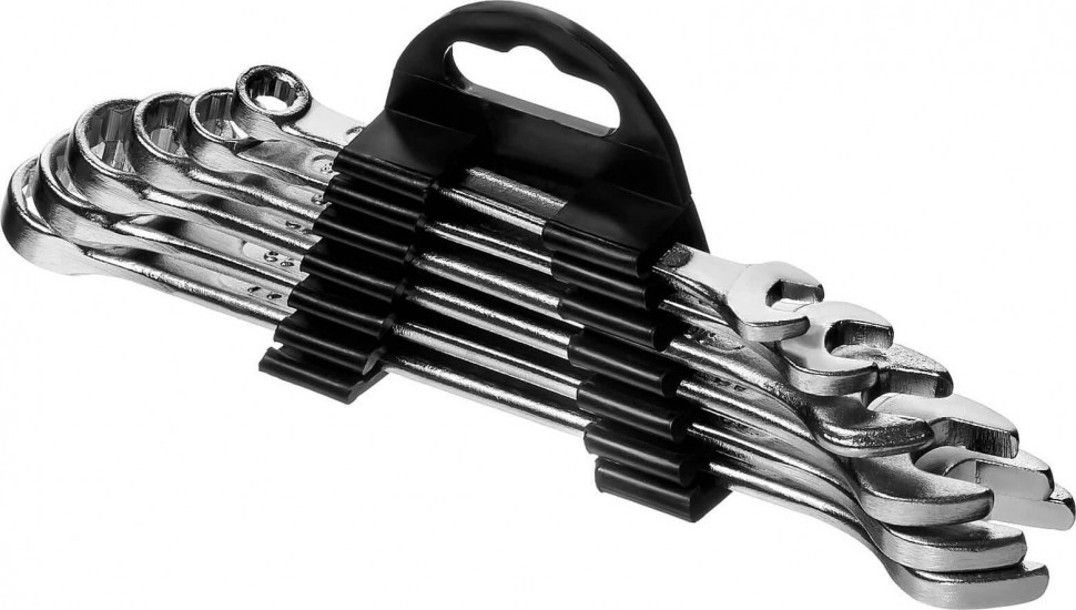 Набор комбинированных гаечных ключей 6-14 мм, СИБИН 27089-H6, 6 штук - фото