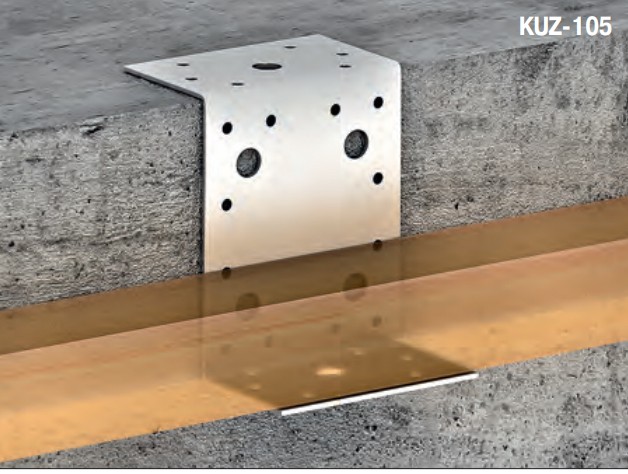 Уголок крепежный Z-образный KUZ СПК, оцинкованная сталь - фото