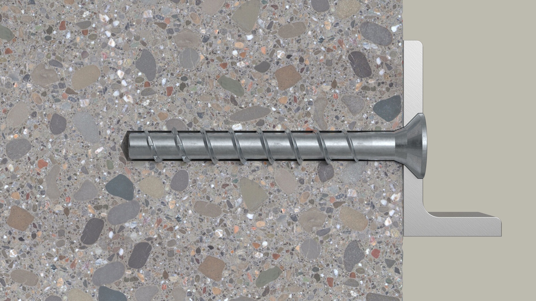 Шуруп по бетону с потайной головкой Fischer FBS II CP SK, оцинкованная сталь - фото