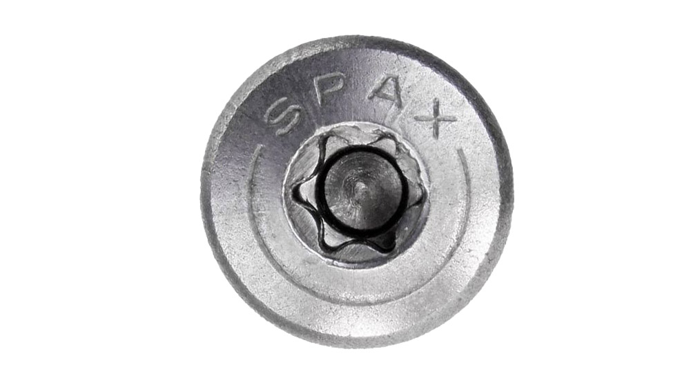 Саморез универсальный SPAX с полукруглой головкой и полной резьбой, шлиц T-Star, S point/4CUT, нержавеющая сталь А2 - фото