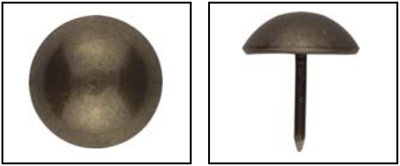 Декоративный гвоздь "Медуза", 12,5х14, старая медь, Dransfeld - фото