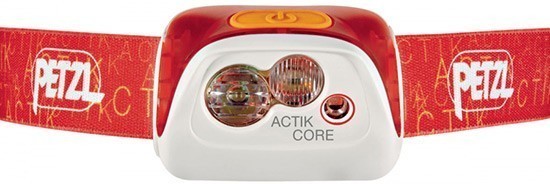 Налобный светодиодный фонарь с аккумулятором Petzl Actik Core, красный - фото