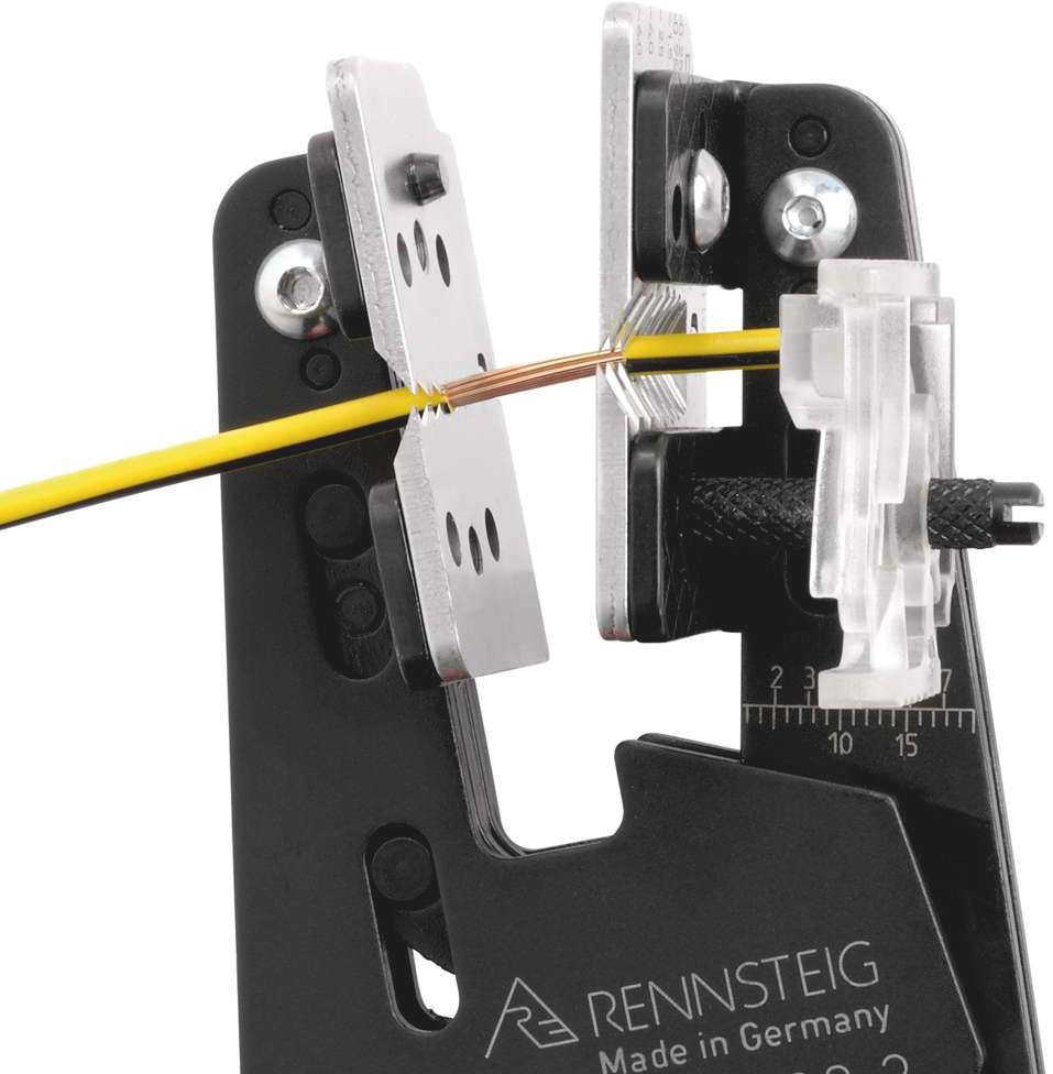 Стриппер для стандартного многожильного кабеля 6 гнёзд 0,25 - 6 мм² Rennsteig RE-7082053, воронёная сталь - фото
