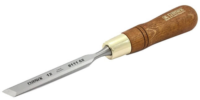 Стамеска косая левая с ручкой 12 мм Narex Wood Line Plus 811162 - фото