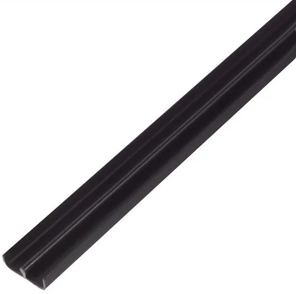 Профиль Ш-образный пластиковый нижний 6,5х2000 мм Gah Alberts 485184 черный - фото