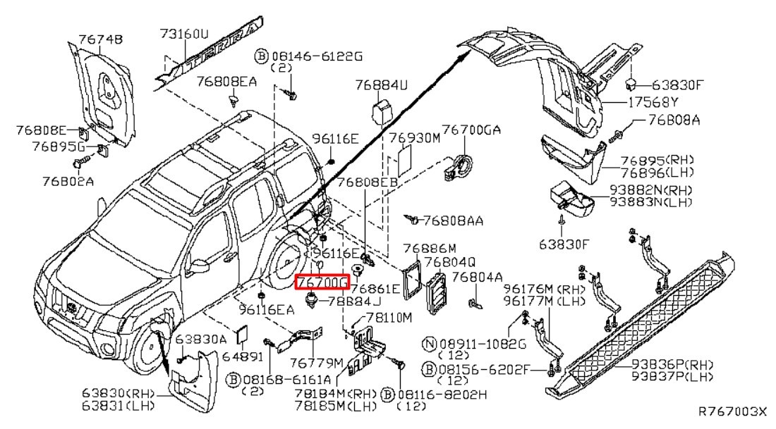 Клипса автомобильная фигурная 3219 - фото