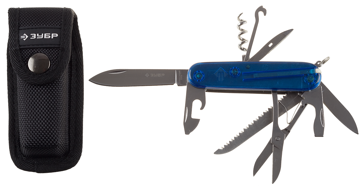 Нож многофункциональный 12 в 1 складной ЗУБР 47785 - фото