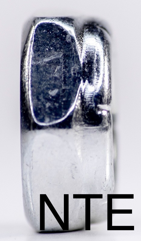 Гайка дюймовая UNC самоконтрящаяся с нейлоновой вставкой DIN 985, оцинкованная сталь - фото
