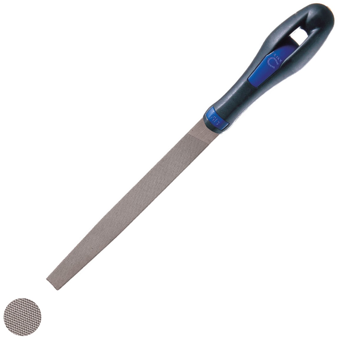 Напильник плоский заостренный AJAX PZA-E с пластиковой ручкой - фото