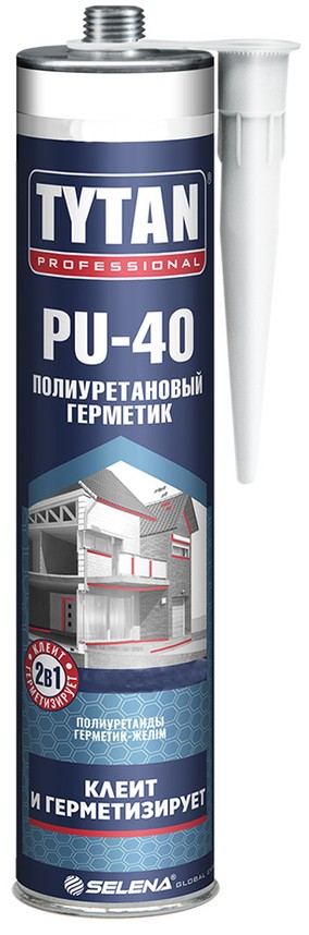 Герметик полиуретановый 310 мл TYTAN Professional PU 40 65445 серый - фото