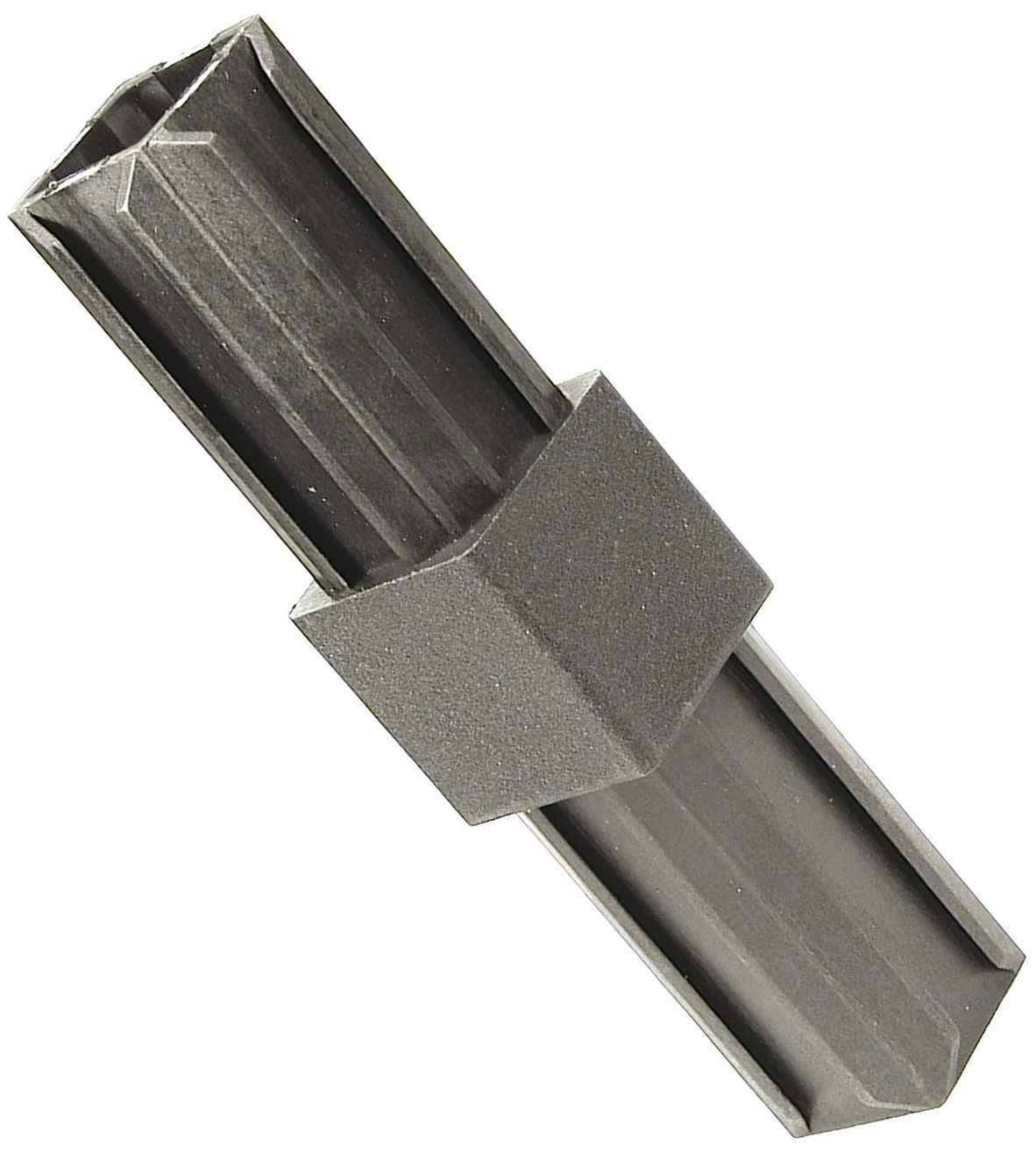 Соединитель 2-палый продольный для труб 20х20 мм Gah Alberts 426354, полиамид - фото