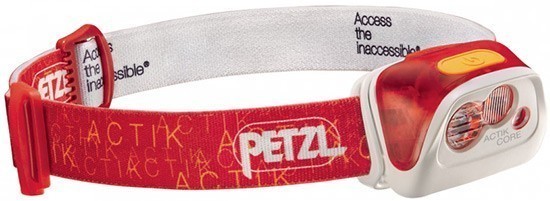 Налобный светодиодный фонарь с аккумулятором Petzl Actik Core, красный - фото