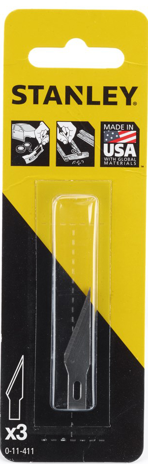 Лезвие для ножа со скошенной кромкой STANLEY 0-11-411, 3 шт - фото