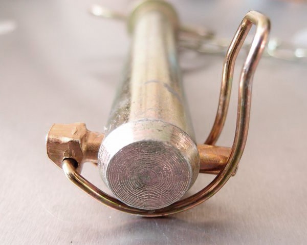 Шплинт трубный с полукольцом 88023, оцинкованная сталь - фото