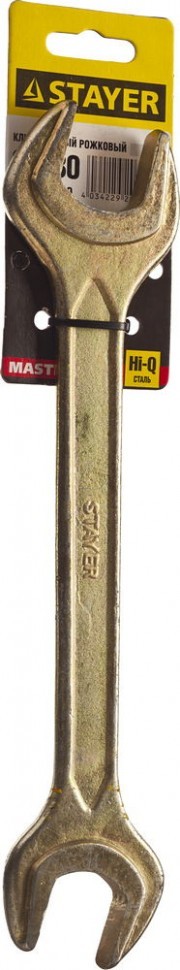 Рожковый гаечный ключ 27x30 мм, STAYER "MASTER" 27038-27-30 - фото