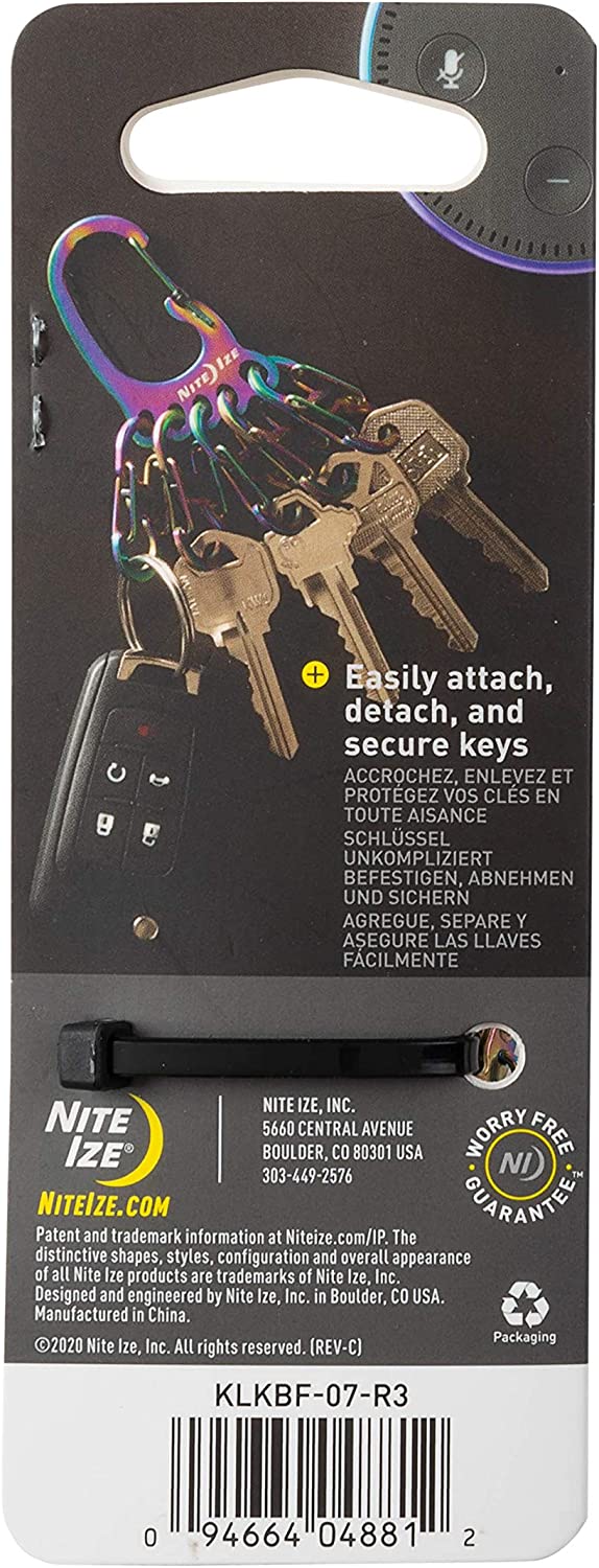 Набор карабинов Nite Ize BigFoot Locker KeyRack Spectrum KLKBF-07-R3 - фото