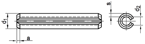 DIN 7346 — штифт пружинный с прорезью, описание стандарта DIN 7346