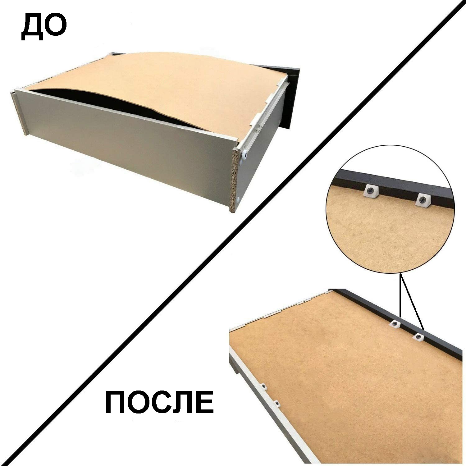 Уголок мебельный с саморезом коричневый, FS1054AC - применение
