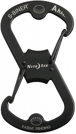 Карабин-открывалка Nite Ize Ahhh SBO-03-01, черный, нержавеющая сталь - фото