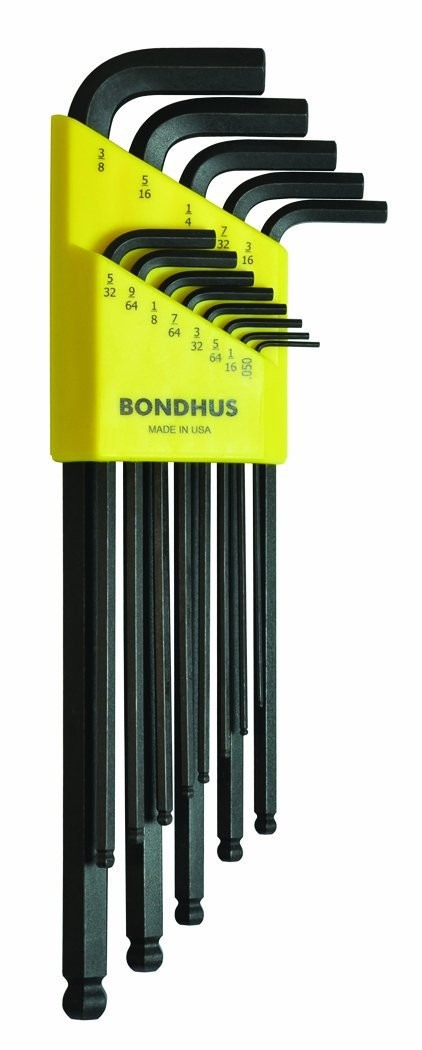 Набор дюймовых шестигранных ключей с шаром (.050-3/8") Bondhus ProGuard 10937, 13 штук - фото