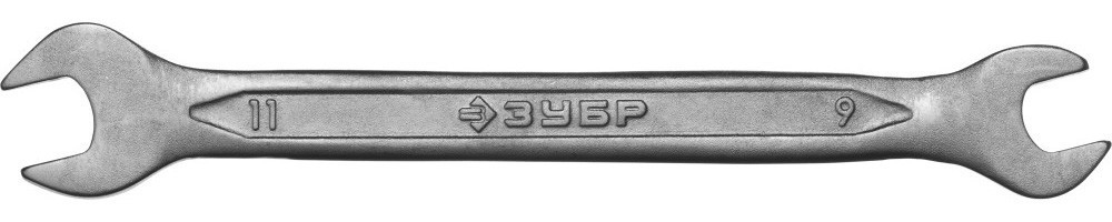 Рожковый гаечный ключ 9 x 11 мм, ЗУБР 27010-09-11 - фото