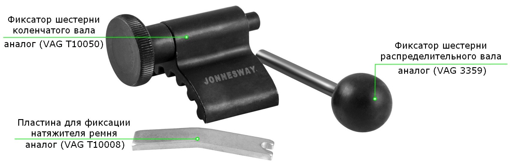 Набор приспособлений для фиксации шестерни привода валов ГРМ двигателей Jonnesway AI010069 - фото