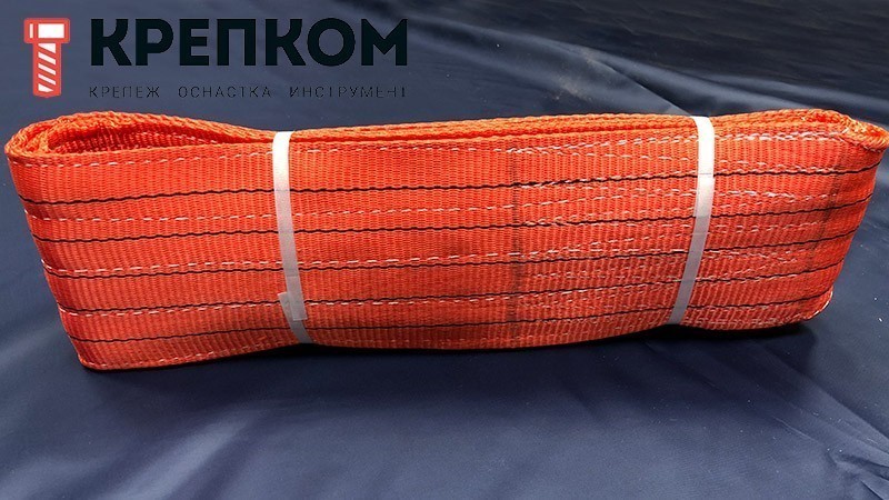 Строп текстильный петлевой СТП грузоподъемностью 12 т, длина 10 м, ширина 300 мм - фото