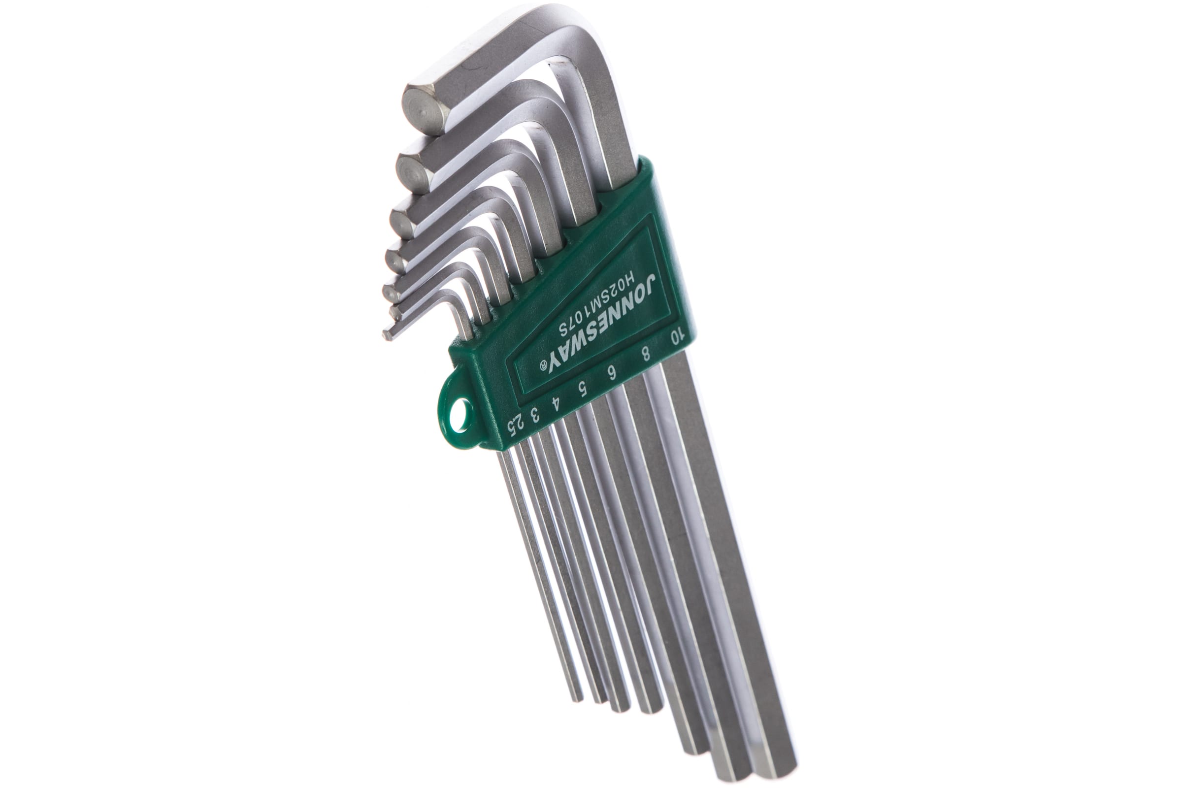 Комплект шестигранных, удлинённых ключей (2,5-10 мм) Jonnesway H02SM107S LONG, 7 штук - фото