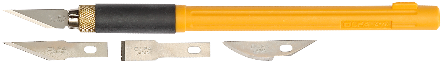 Нож перовой с профильными лезвиями 8 мм OLFA  OL-AK-4 - фото
