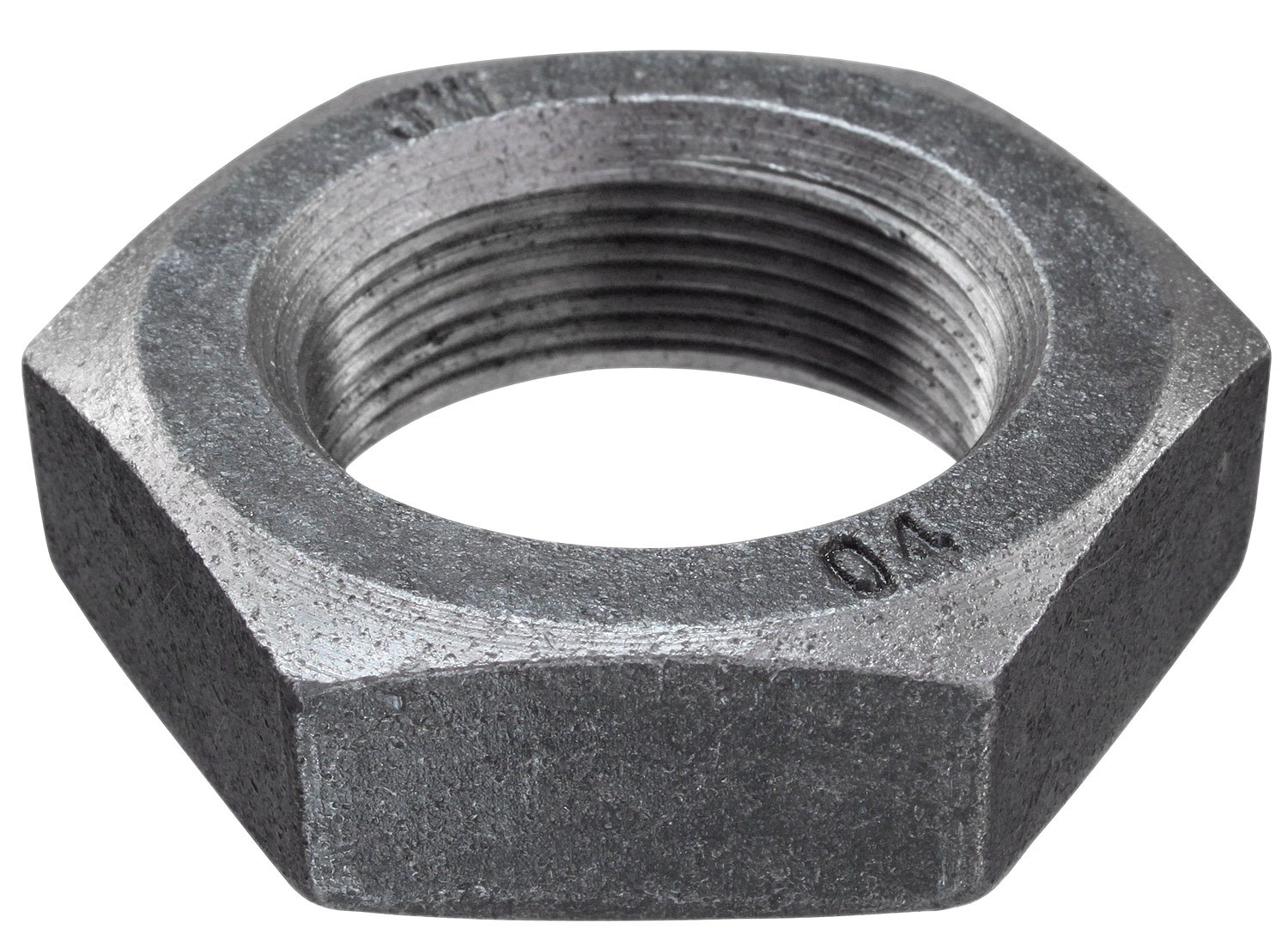 Гайка низкая с мелкой резьбой DIN 439 (ГОСТ 5916) тип B с фаской, сталь без покрытия - фото