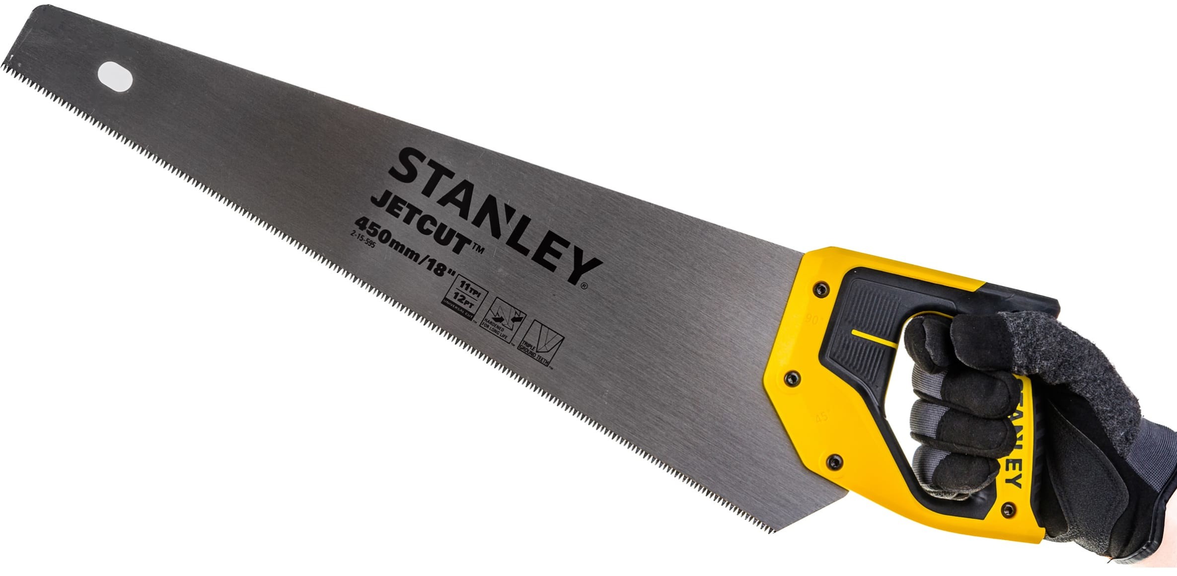 Ножовка по дереву с мелким зубом 450 мм STANLEY Jet-Cut 2-15-595 - фото