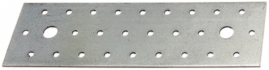 Крепежная пластина 200х60х2 мм GAH ALBERTS 331955, оцинкованная сталь - фото