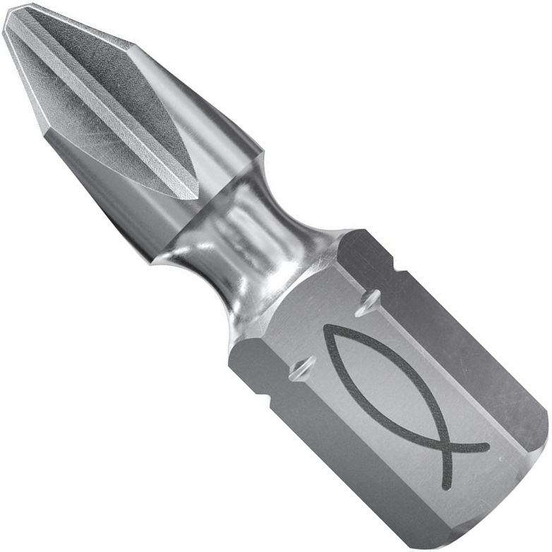 Бита со шлицем PH1, 25 мм DiamantBit FDB Fischer 557863 (10 штук), хромованадиевая сталь - фото