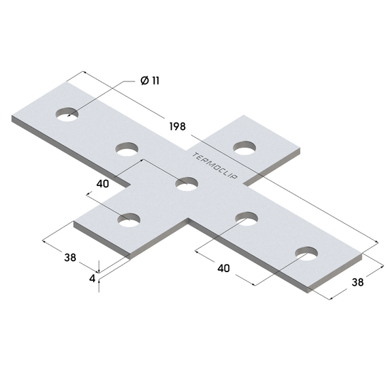 Пластина соединительная крестообразная для профиля 38-41 4F7 TERMOCLIP - фото