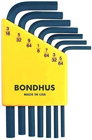 Набор дюймовых шестигранных ключей (5/64"-3/16") Bondhus ProGuard 12245, 7 штук