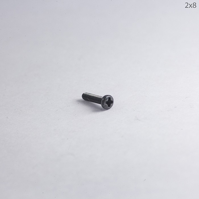 Винт М2х8 полусфера с полной резьбой (черный) - фото