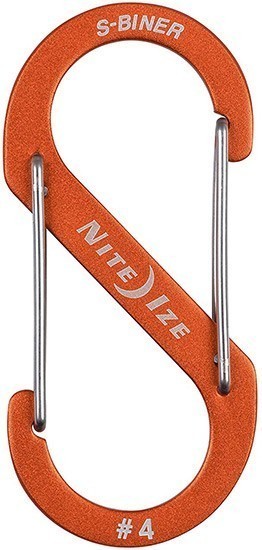 Карабин алюминиевый Nite Ize S-Biner SBA4-19-R6, размер 4, оранжевый - фото