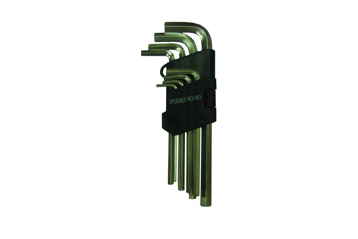 Набор имбусовых коротких ключей CRV 1.5-10 мм BIBER 90503 - фото