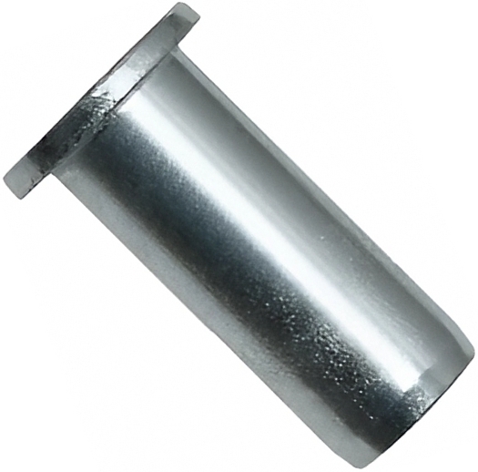 Резьбовая заклепка М6 с цилиндрическим бортиком, закрытая, оцинкованная сталь - фото