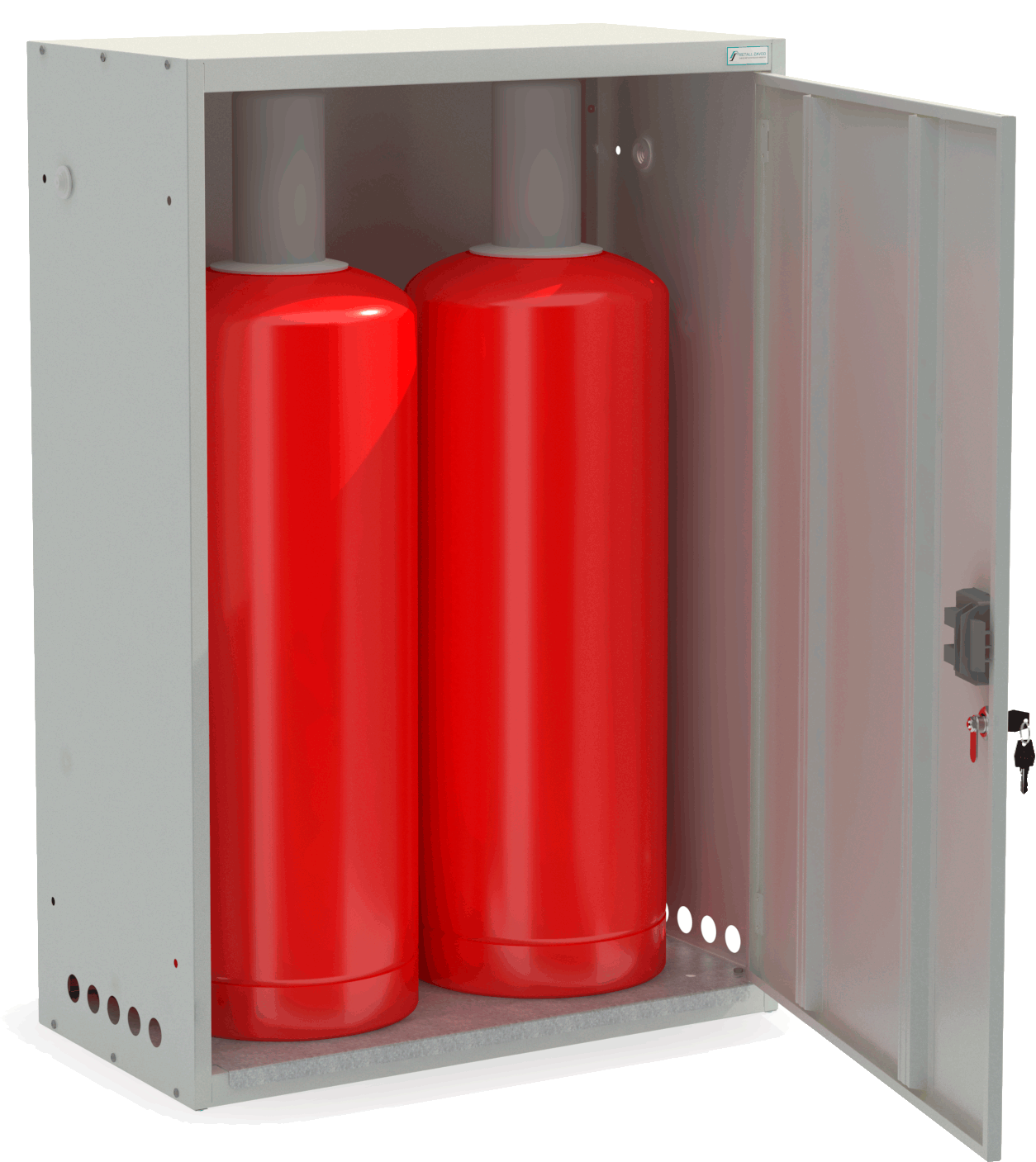 Шкаф для газовых баллонов 1100/740/385 мм, Металл-завод ШГР 50-2 - фото