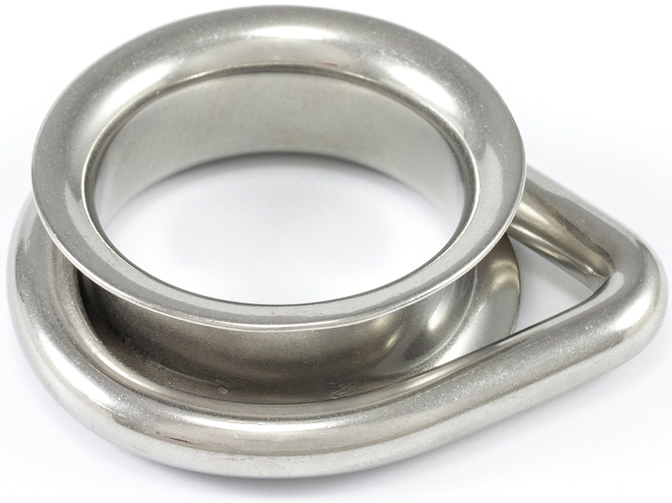 D-образное кольцо с коушем 10 мм 815012, нержавеющая сталь А4 - фото