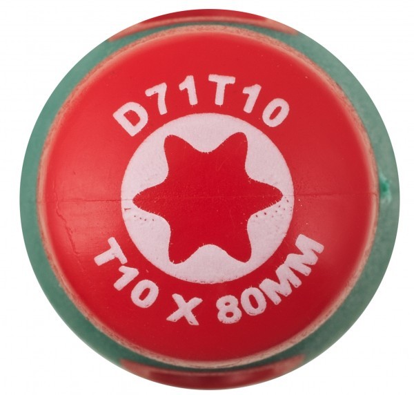 Отвертка TORX T10х80 мм Jonnesway ANTI-SLIP GRIP D71T10