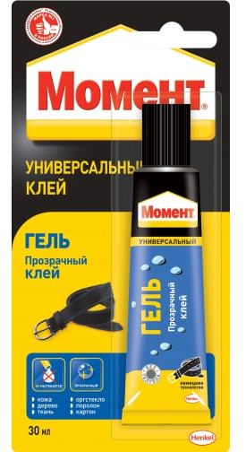 Универсальный контактный клей Момент Гель 997777 30 мл прозрачный