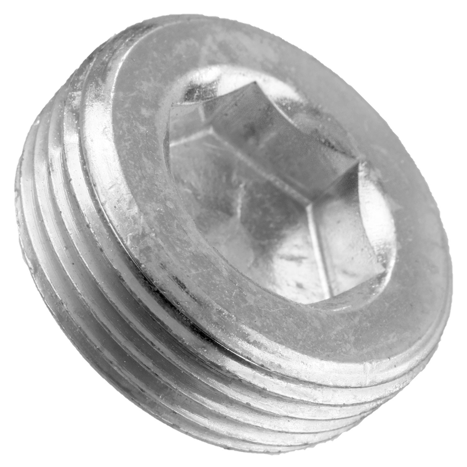 Пробка (заглушка) резьбовая DIN 906, оцинкованная сталь - фото