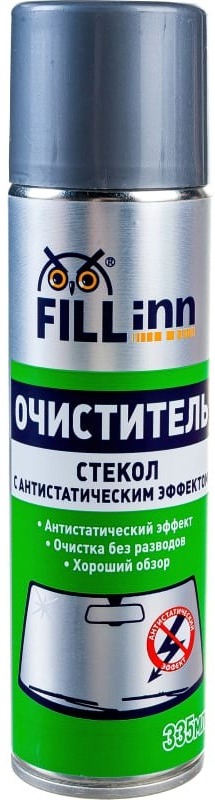 Очиститель стёкол с антистатическим эффектом FILL Inn FL014 (аэрозоль), 335 мл - фото