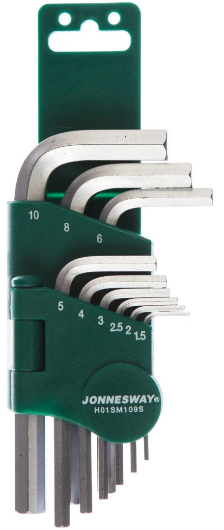 Комплект шестигранных ключей (1,5-10 мм) Jonnesway H01SM109S, 9 штук - фото
